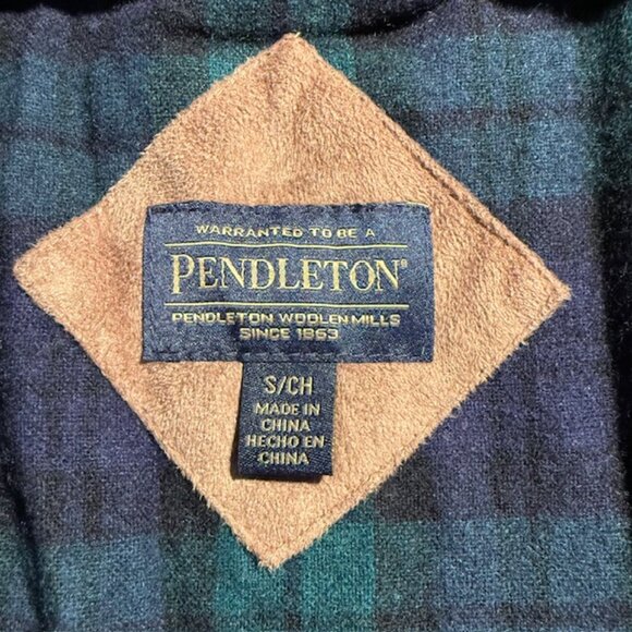 Pendleton Navy Blue Fuzzy Sherpa Zip Jacket, Size Small - Picture 7 of 9